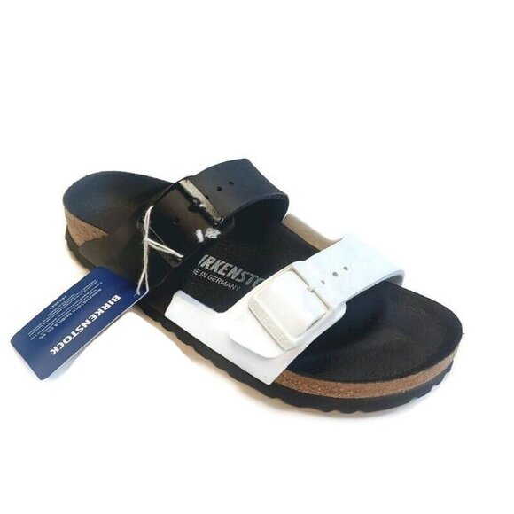 Birkenstock Shoes - Birkenstock Arizona Split Birko-Flor Sandals Womens Size 5 Black White EU 36